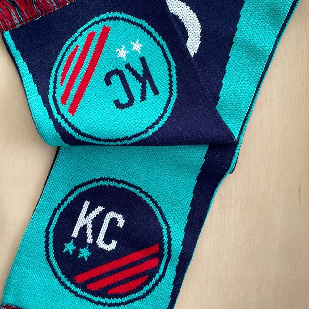 Two KC Current Soccer scarves